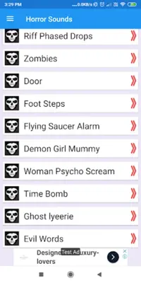 Horror Sound Effects Suspense, Crying, Scary android App screenshot 3